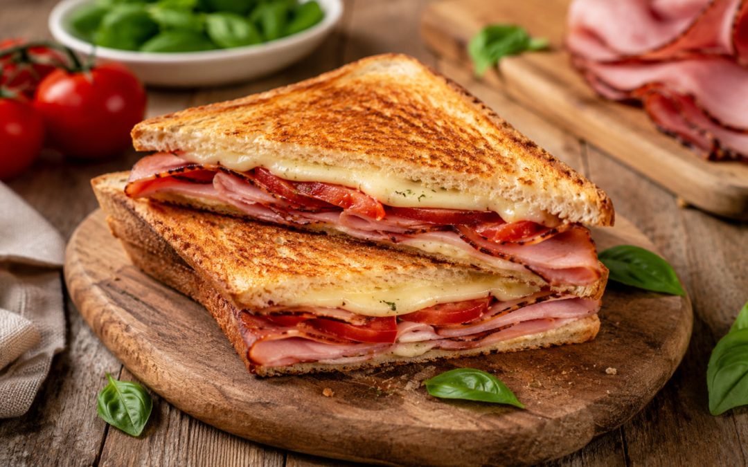 Tost sa pecenicom, sirom i paradajzom